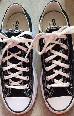 Converse Black & White Low-Top Canvas Sneakers